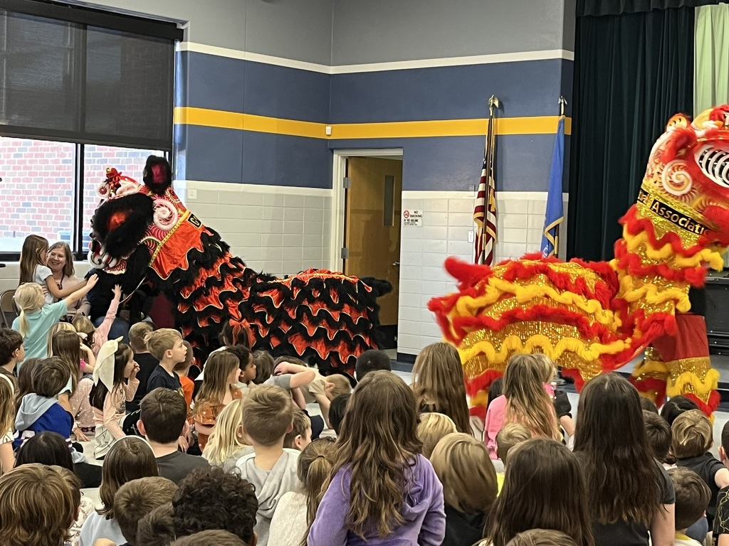 Lion Dancers perform at the Lunar New Year Assembly