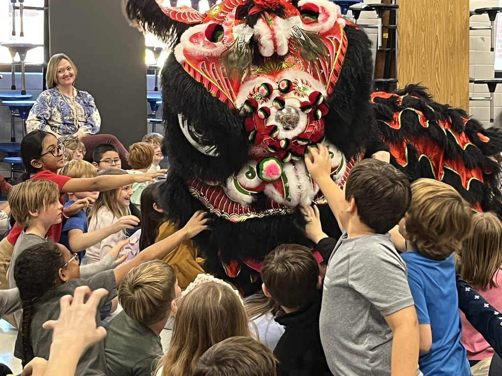Lion Dancers perform at the Lunar New Year Assembly