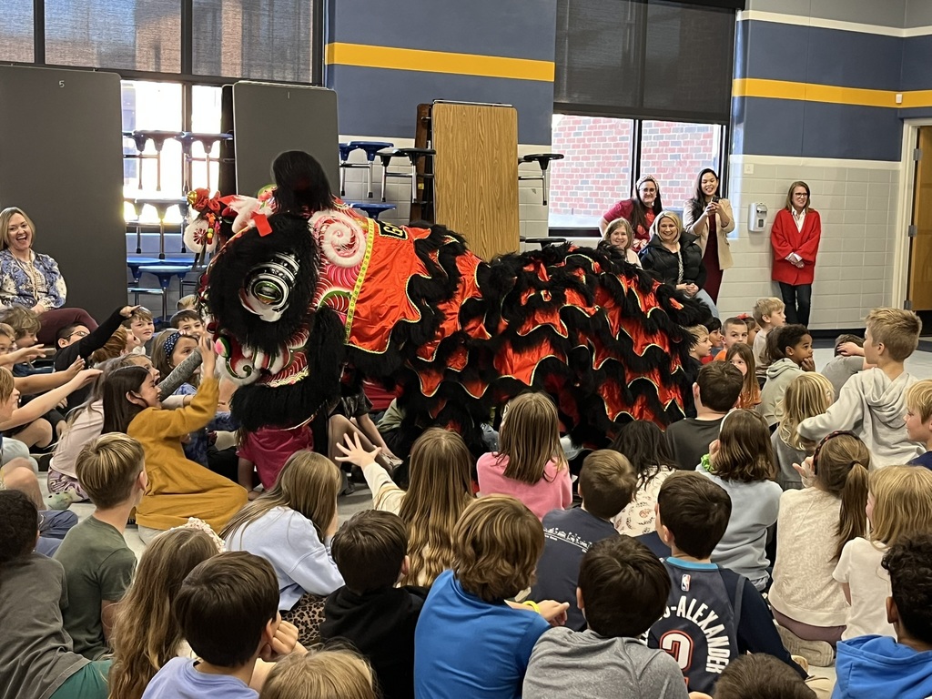 Lion Dancers perform at the Lunar New Year Assembly