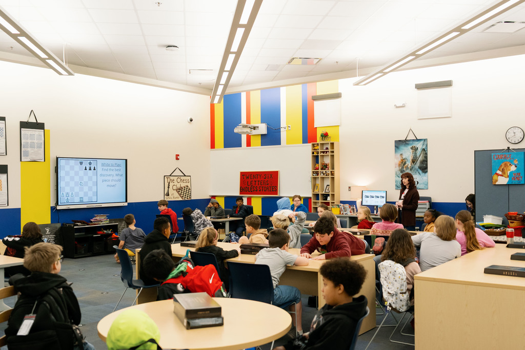students learning chess
