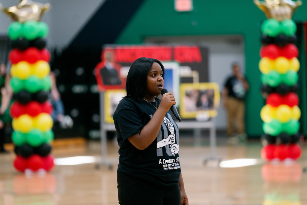 girl performing at n assembly
