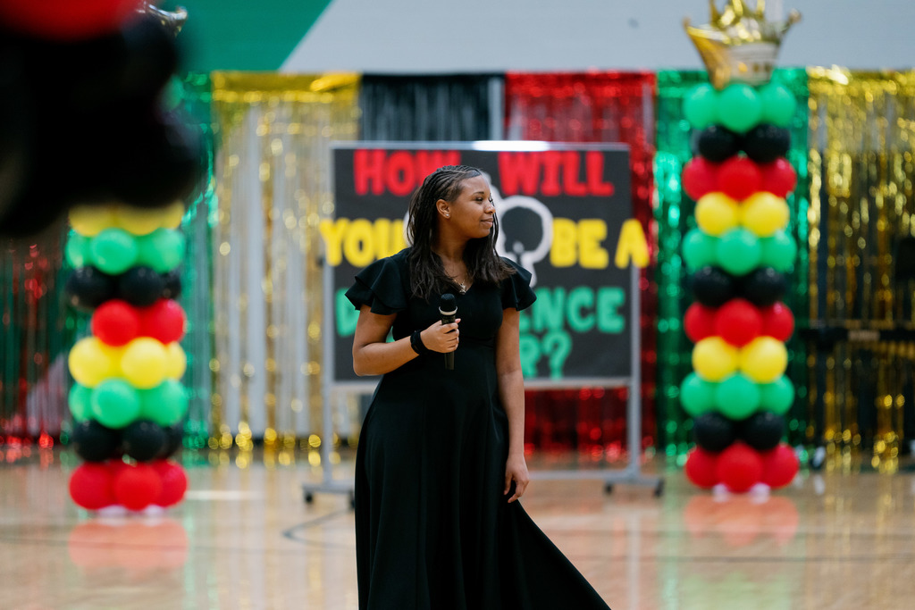 girl performing at n assembly