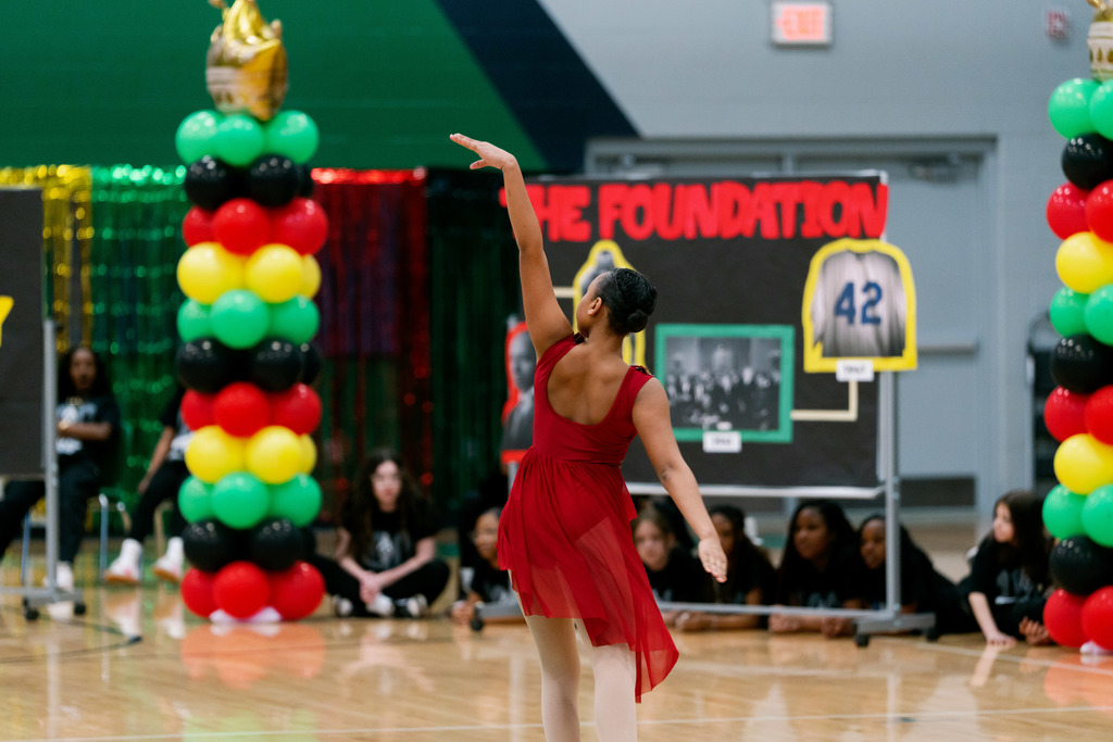 girl dancing at n assembly