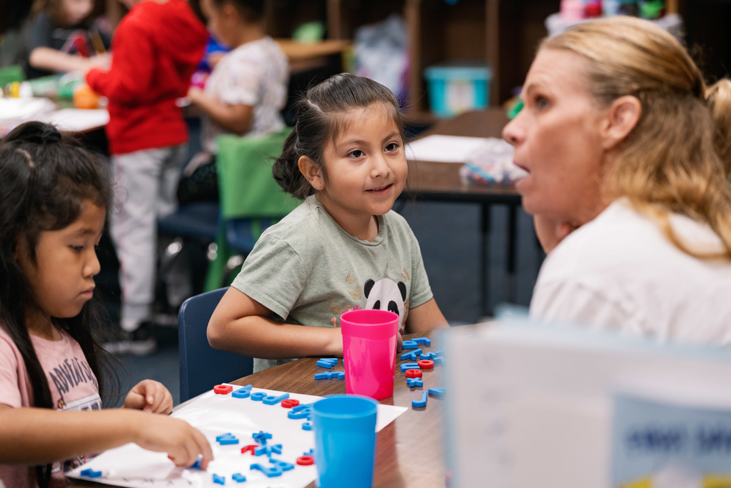 students listening to their teacher