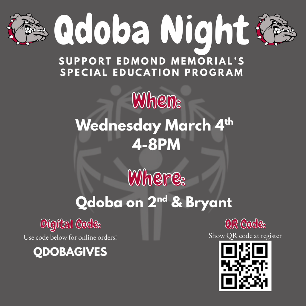 Support EMHS Special EducationProgram at Qdoba on Bryant March 4th 4-8pm 