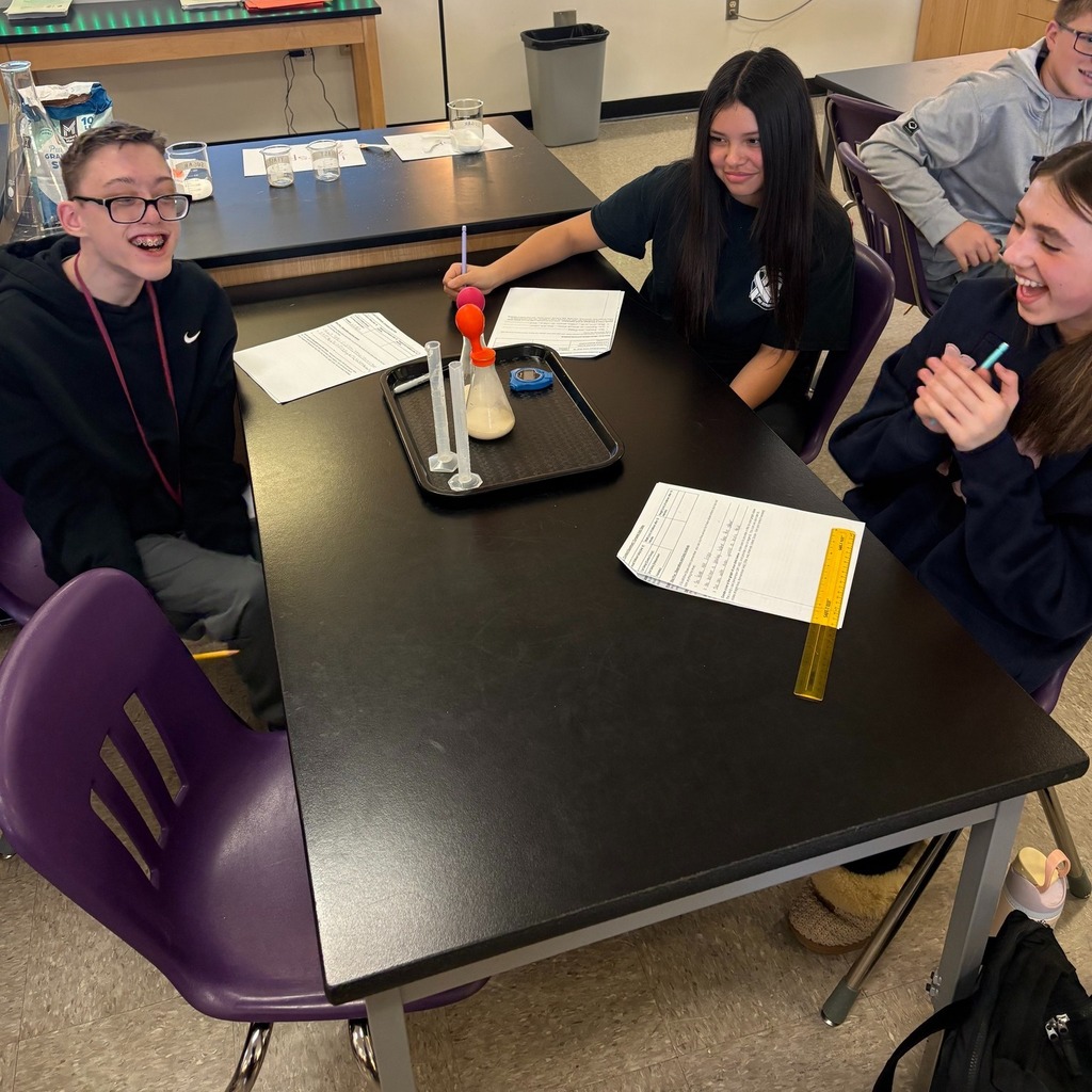 students working on a science lab