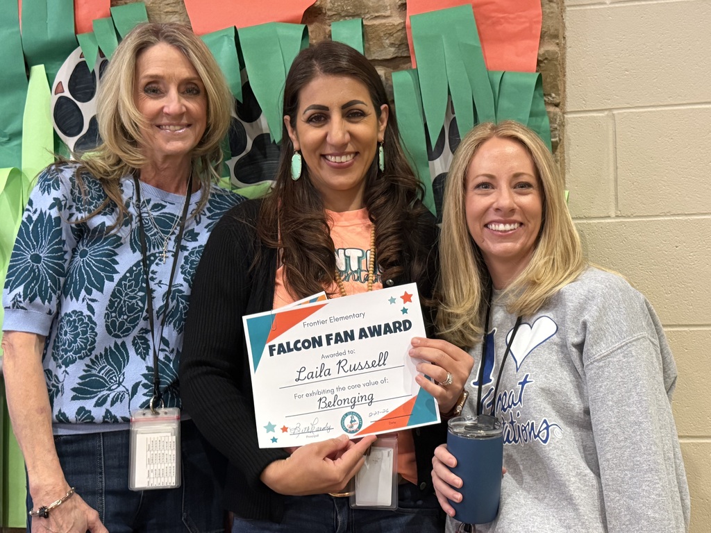Falcon Fan Award Recipient with Principals
