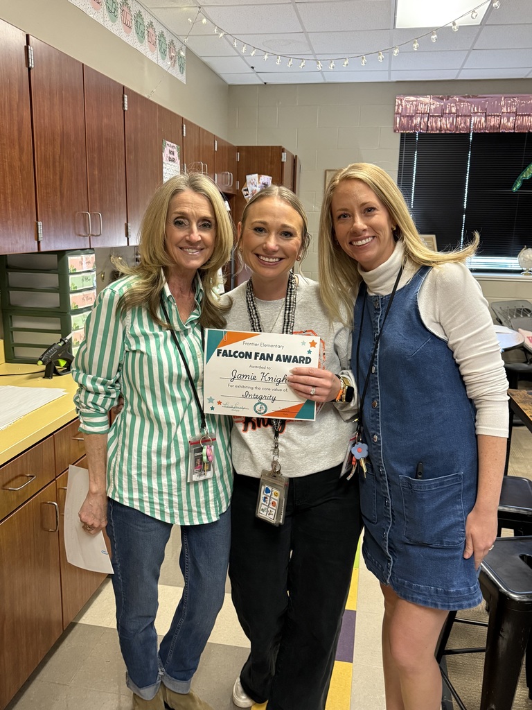 Falcon Fan Award Recipient with Principals