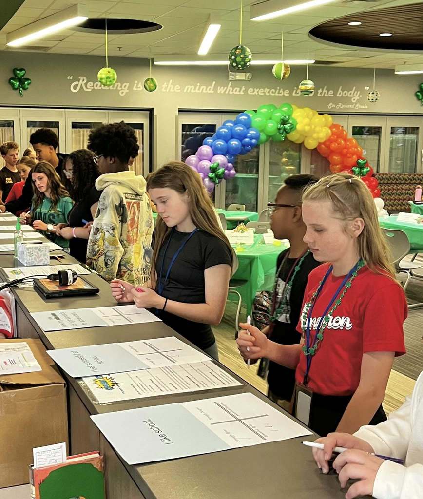 students taking a survey