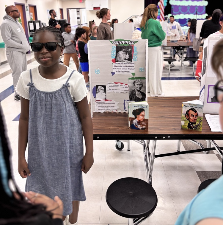 student presenting as Helen Keller 