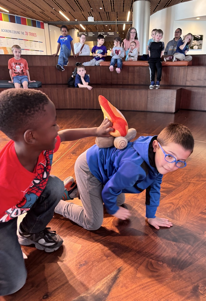 students playing a spider and fire game at fam 