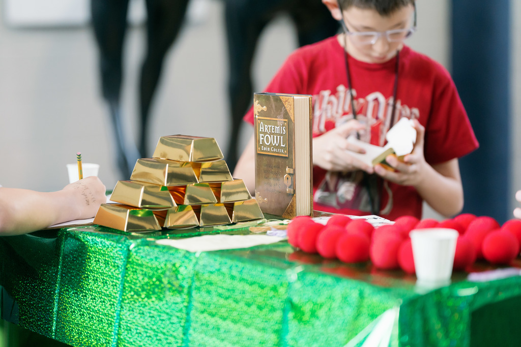 book sale goodies on a table