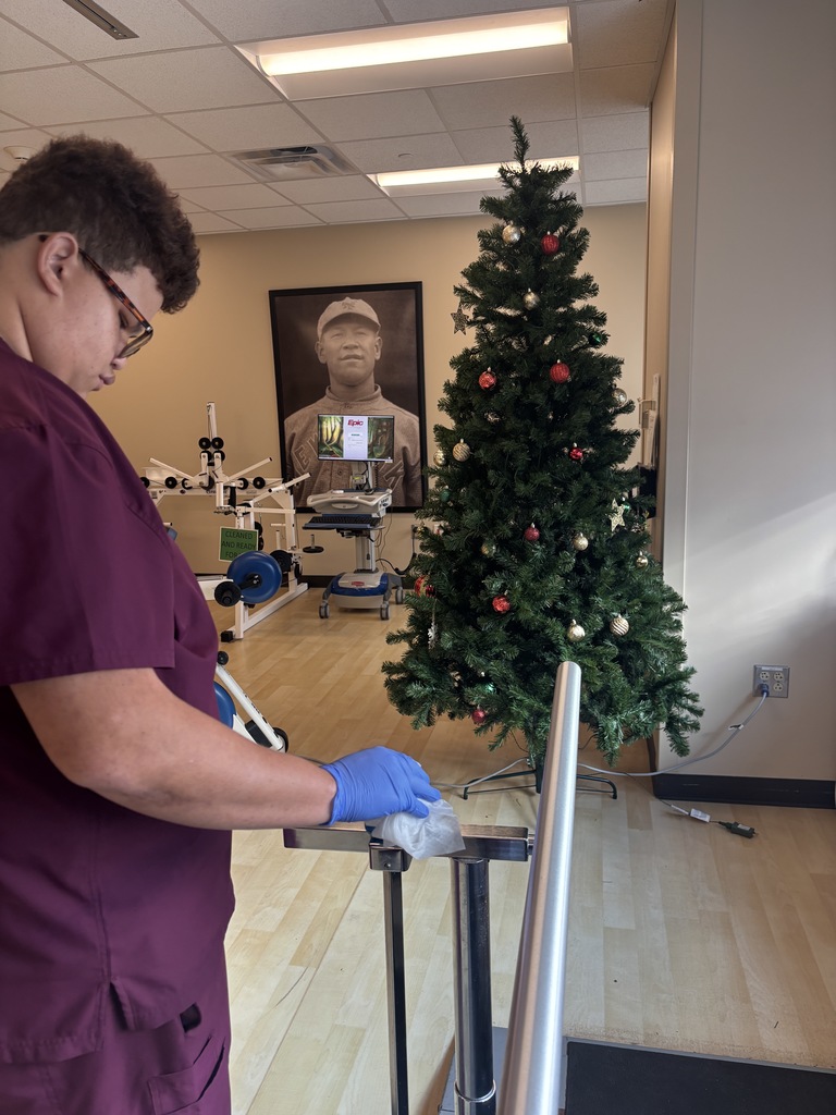 An intern sanitizing equipment. 