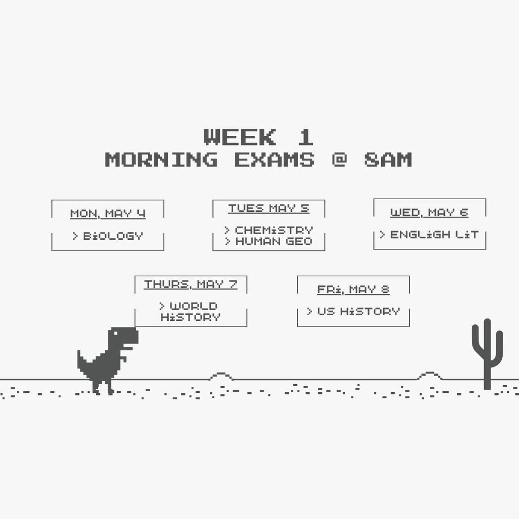 Week 1 mornin examsstart at 8am