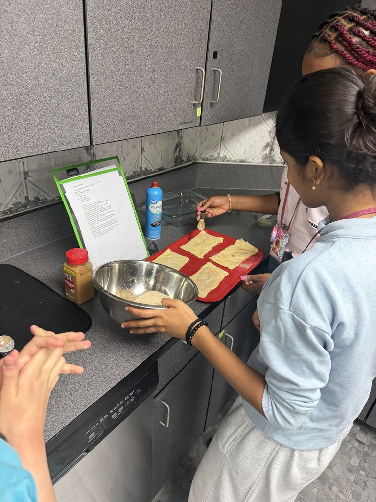 Students in class making bread!