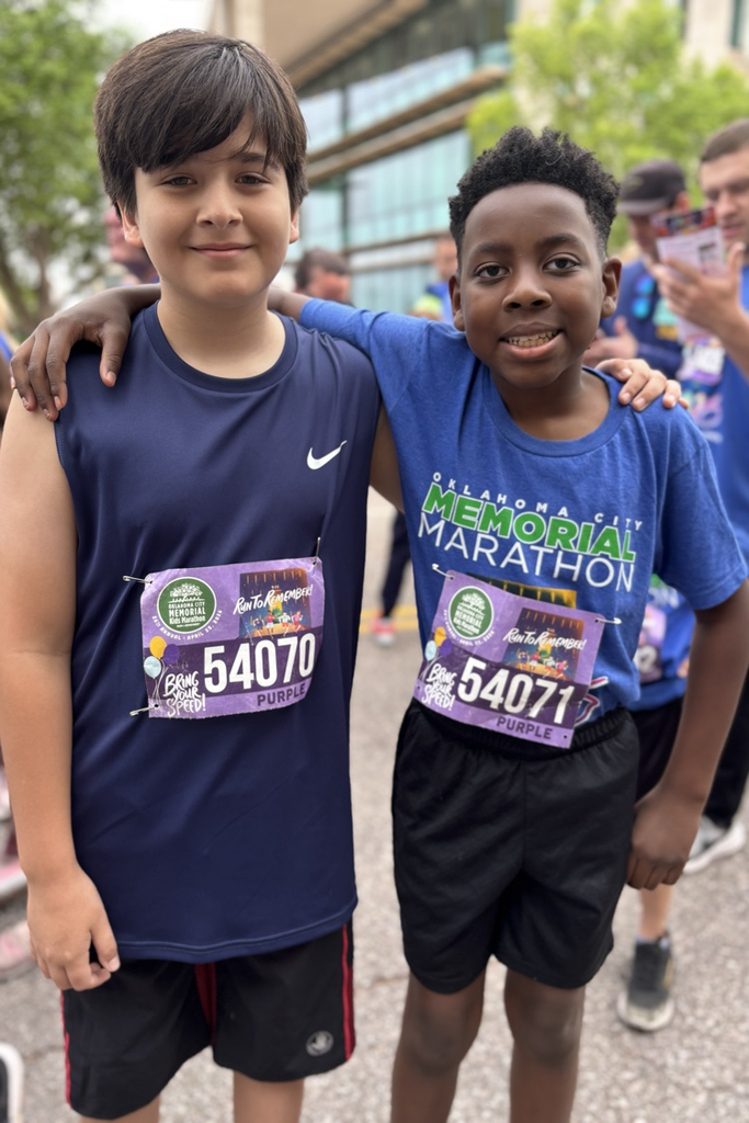 fifth graders ready to run 
