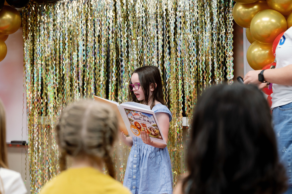 girl reading a book