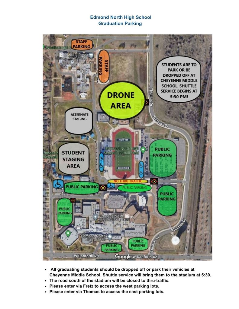 Graduation parking map