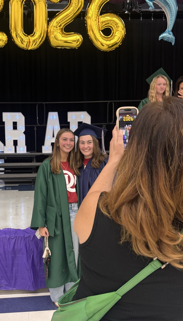 mom taking a picture of senior friends 