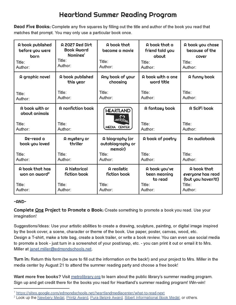 Bingo card