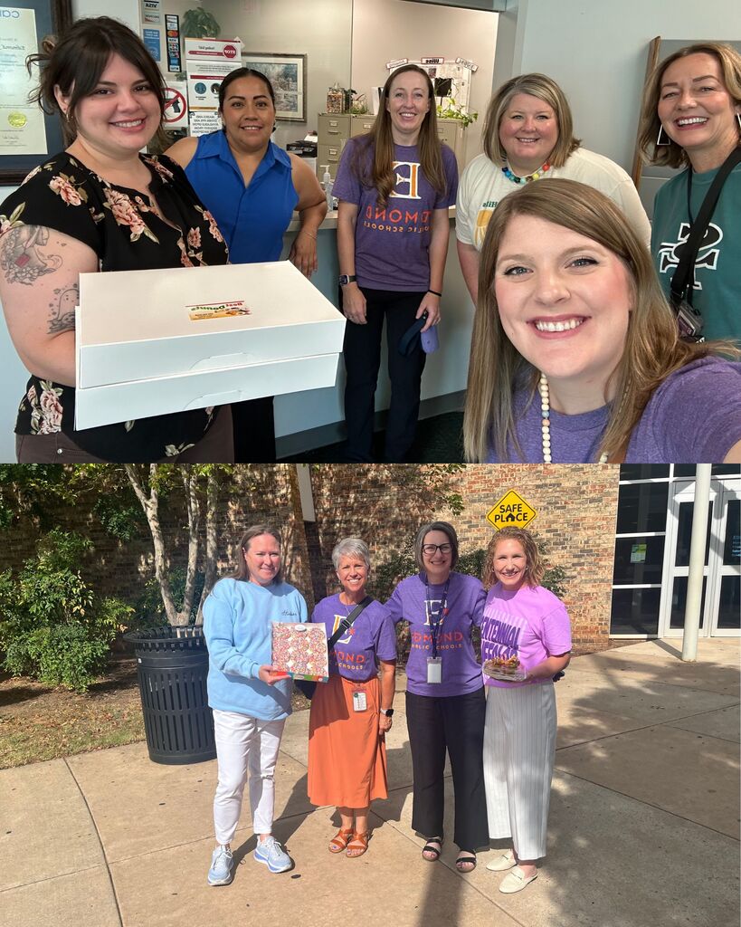 administrators doing acts of kindness around edmond