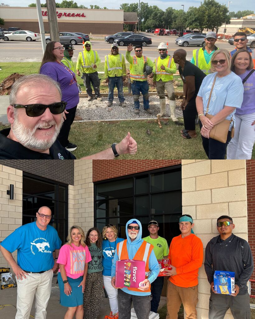 administrators doing acts of kindness around edmond