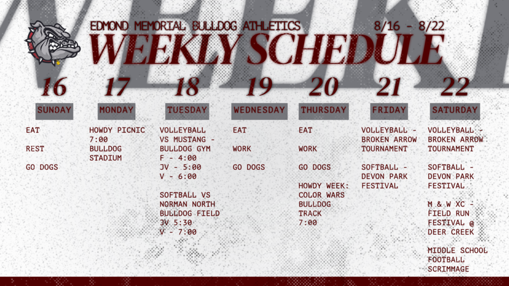 Weekly Schedule