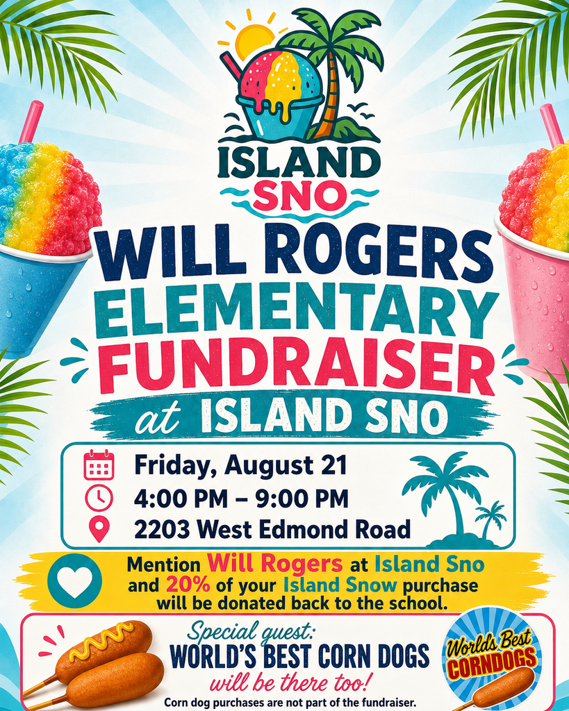 Island Sno Fundraiser, 8/21, 4-9pm at 2203 W Edmond Rd.