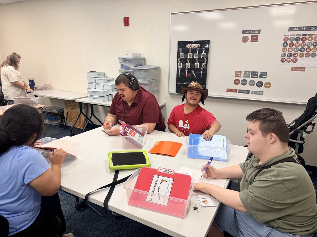 Interns working independently 
