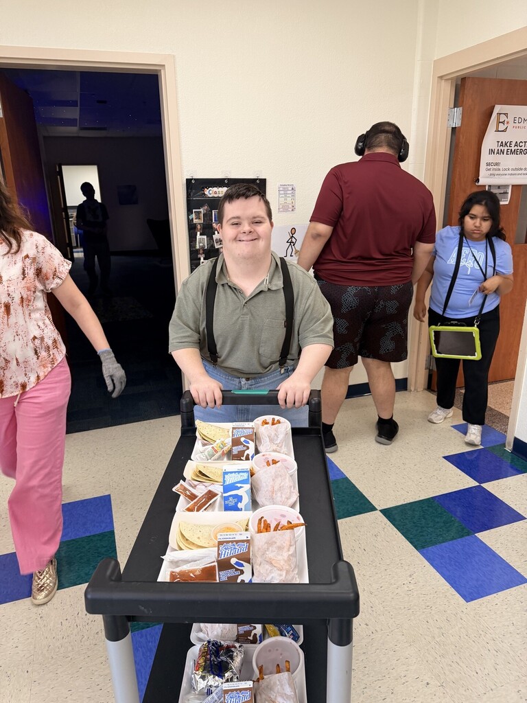 An intern delivering lunches