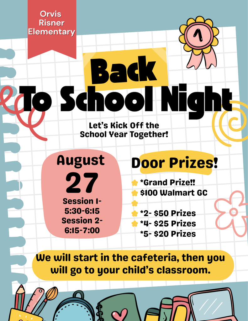 Back to School Night - August 27th
