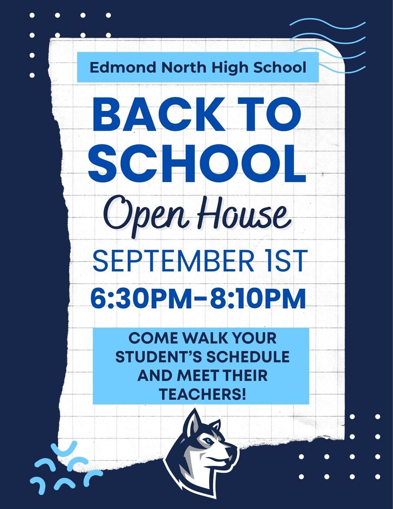 open house september 1st from 6:30-8:10 pm