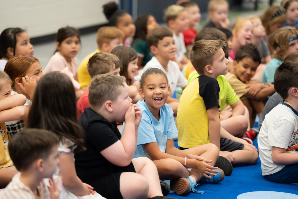 students laughing