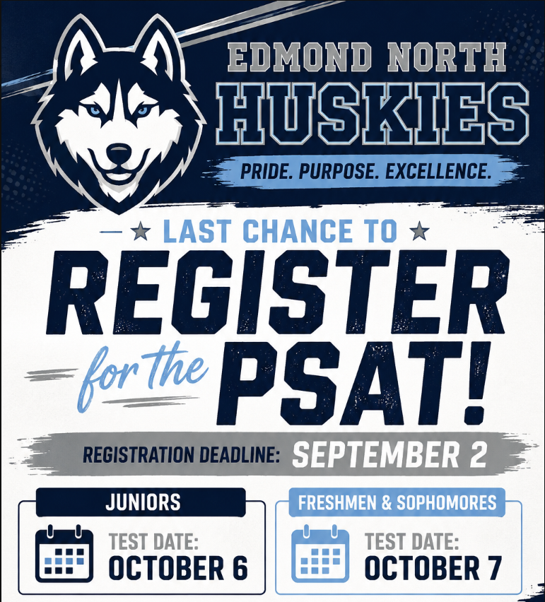 Last chance to register for PSAT.