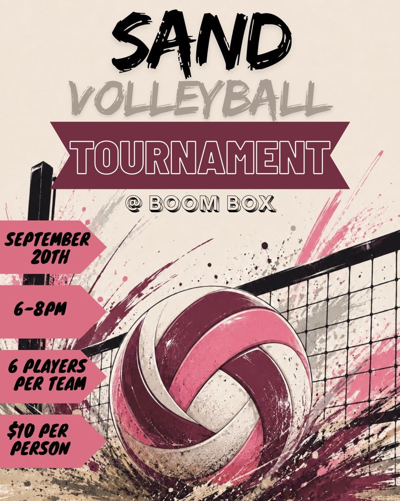 Sand Vollyball Tournament @boomBox 9/20 6-8pm 6 players per team $10 per person