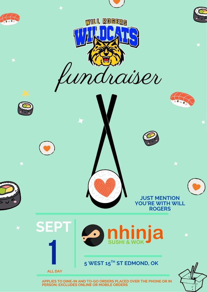 PTO Restaurant Night: nhinja on September 1st, all day!
