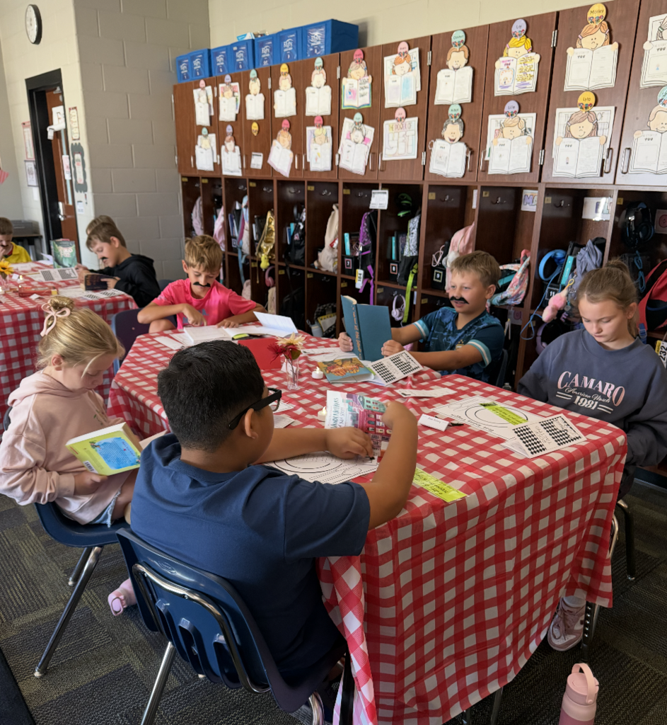 Children sampling different books