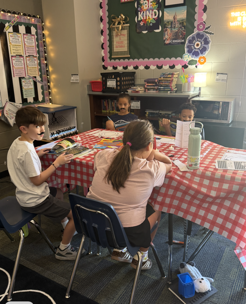 Children sampling different books