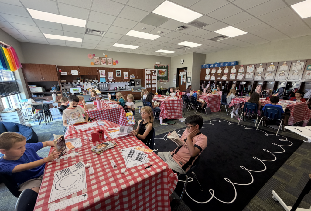 Children sampling different books