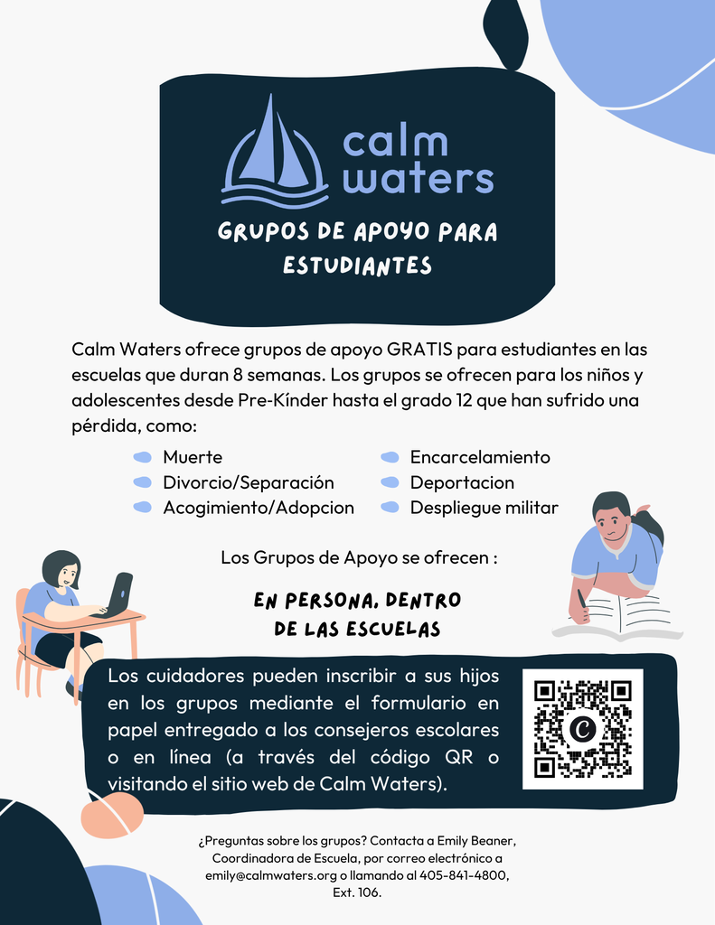 Calm Waters Support Group.