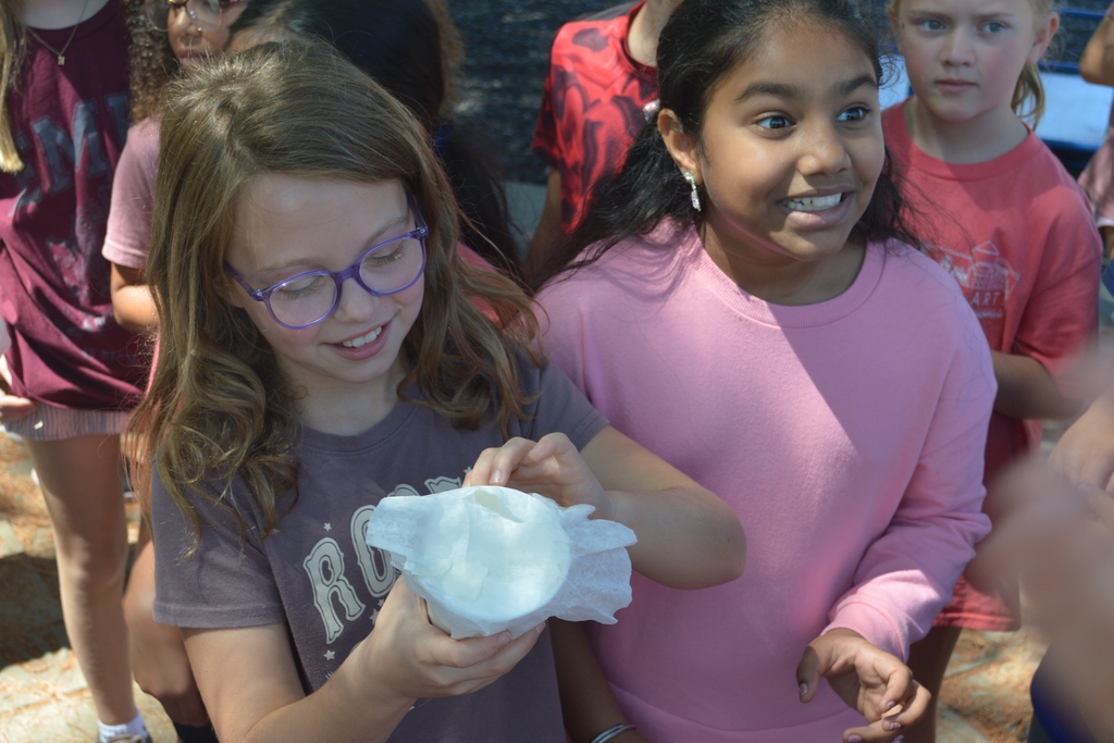 Fourth Graders creating an egg drop capsule