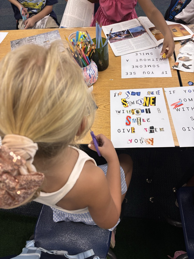 student working on Dolly Parton quote 