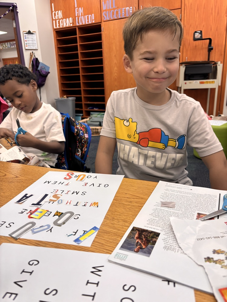 student working on Dolly Parton quote 