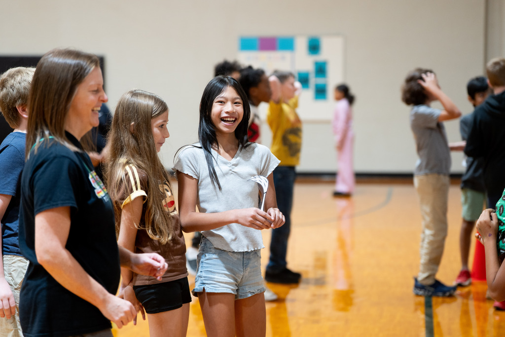 students laughing