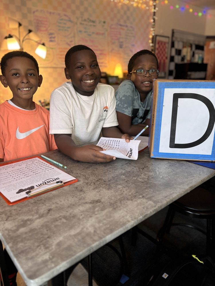 students with d box 