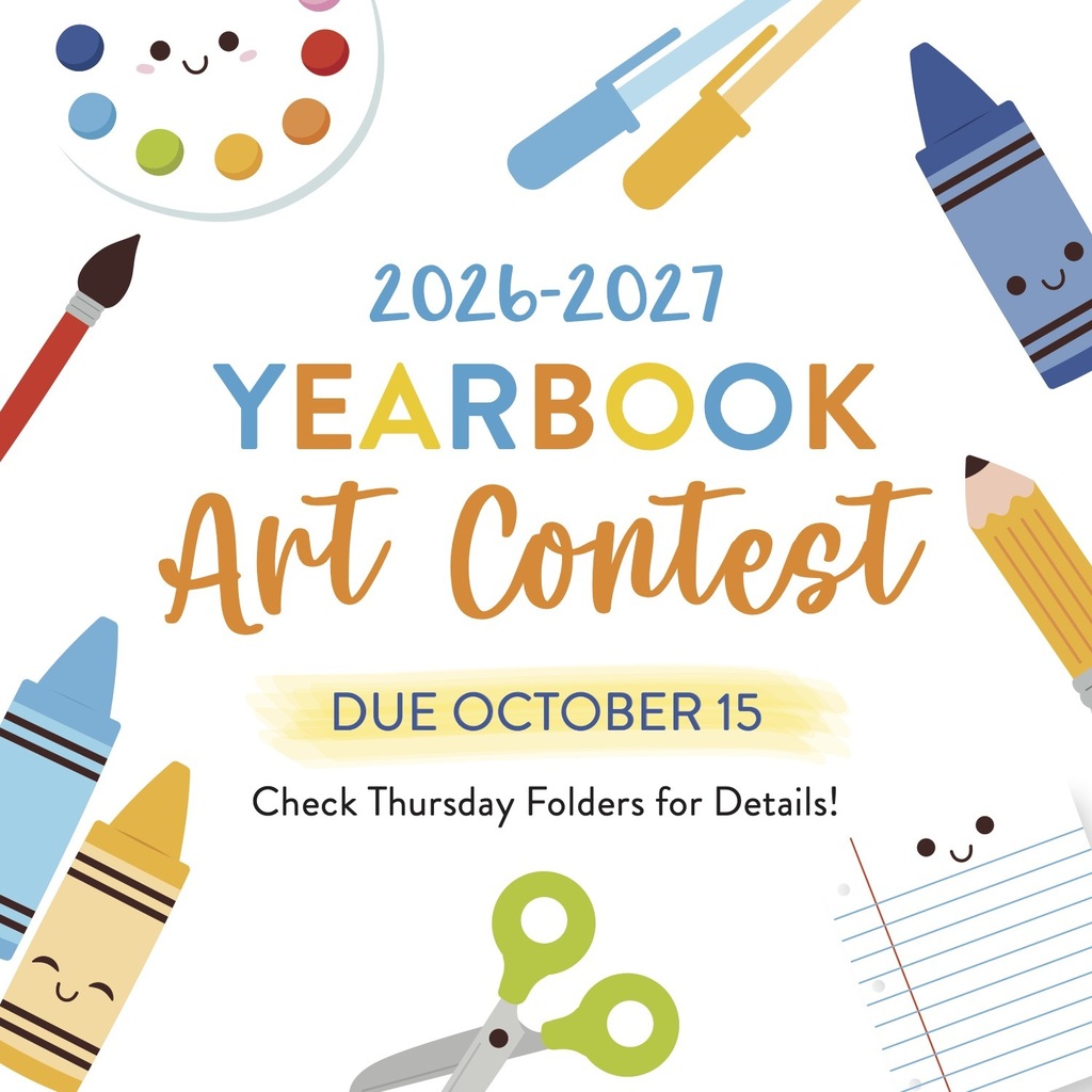 🎨🐾 YEARBOOK ART CONTEST! 🐾🎨 Calling all Wildcat artists! We want to see your creativity featured in our yearbook! 💙💛 📁 Check your Thursday Folder for all the details and contest information. 📅 Submissions are due October 15th! Questions? Contact Mackenzie Bostwick at kenzie.bostwick@gmail.com. We can’t wait to see your artwork! ✏️🎨
