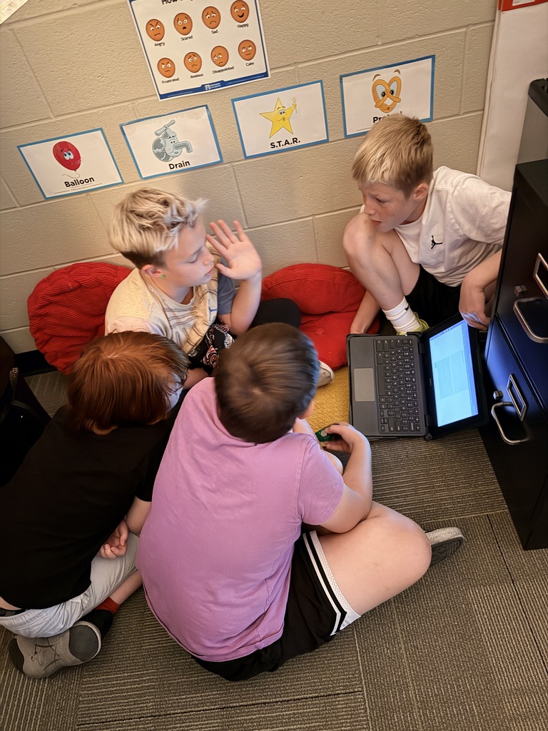 5th grade GATE students working on round 1 of the MEE competition.