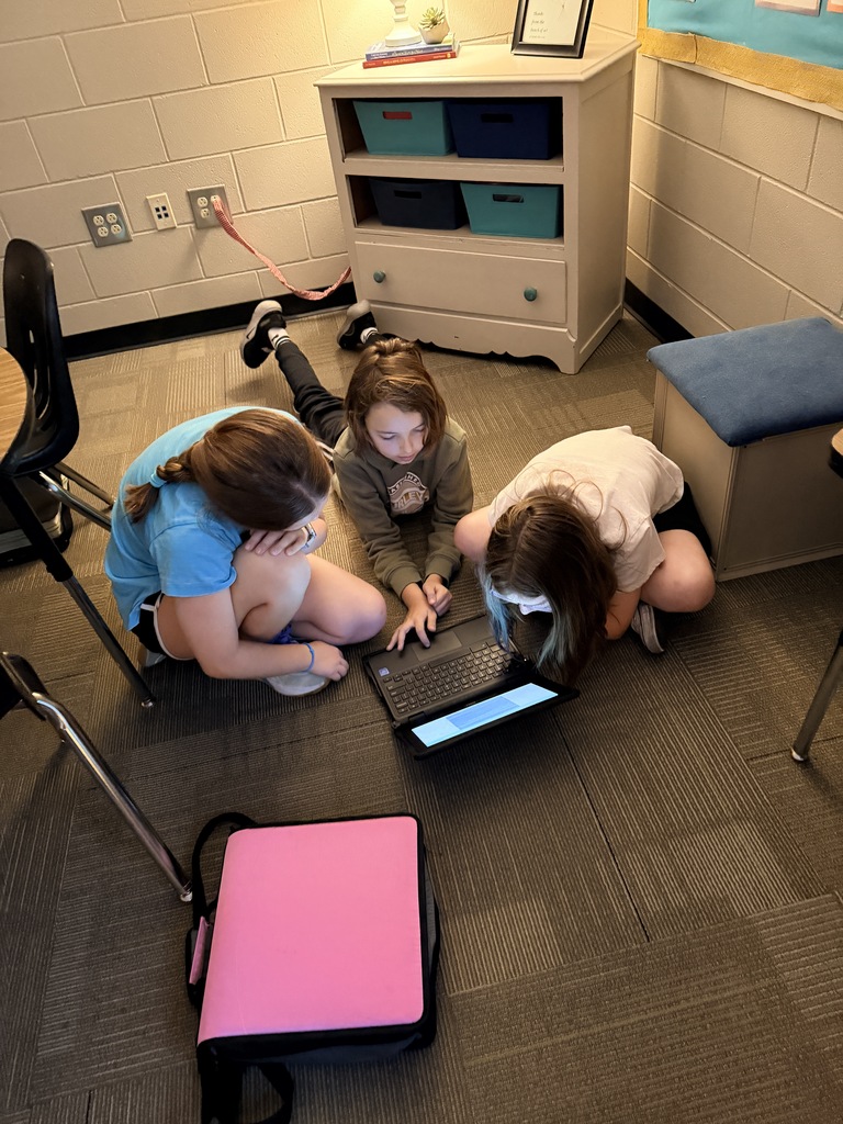 5th grade GATE students working on round 1 of the MEE competition.