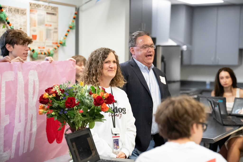 EMHS Teacher of the year Kristen Ellis and husband
