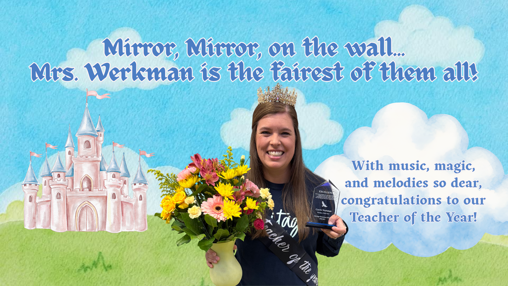 teacher of the year posing